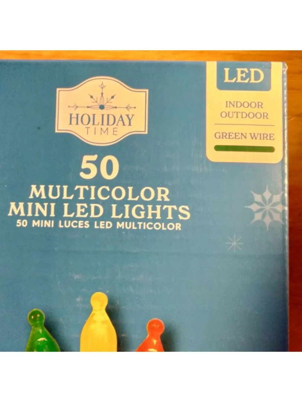 Holiday Time Multicolor Lights indoor Outdoor 50 ct Wedding Patio Green cord LED
